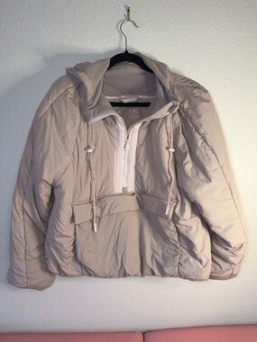 Free People Women's Hooded Anorak Pullover Jacket - Light purple.